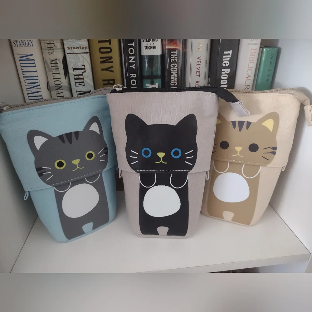 Cat-Themed Zipper Pencil Case Choose One *** Final Price ***